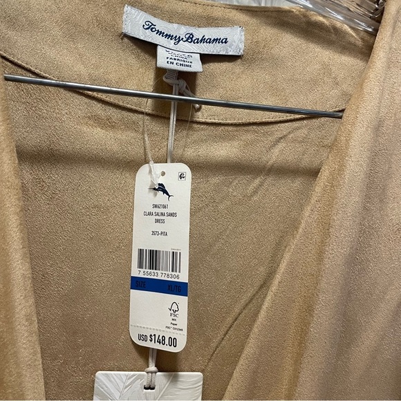 NWT Tommy Bahama Clara Salina Sands Soft Stretch Faux Suede Pita Wrap Size XL - Picture 3 of 6